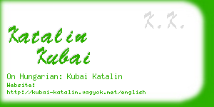 katalin kubai business card